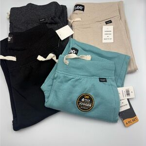 Lee Kids 4-Pack Jogger Bottoms - Teal, Black, Charcoal, Beige